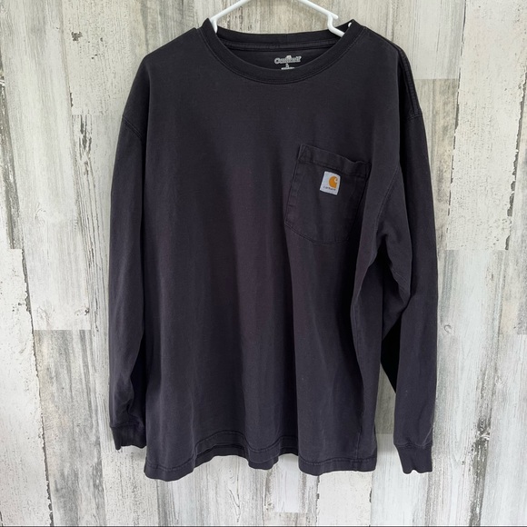Carhartt Other - Carhartt Men’s Long Sleeve Pocket Tee Black 100 % Cotton Size Large